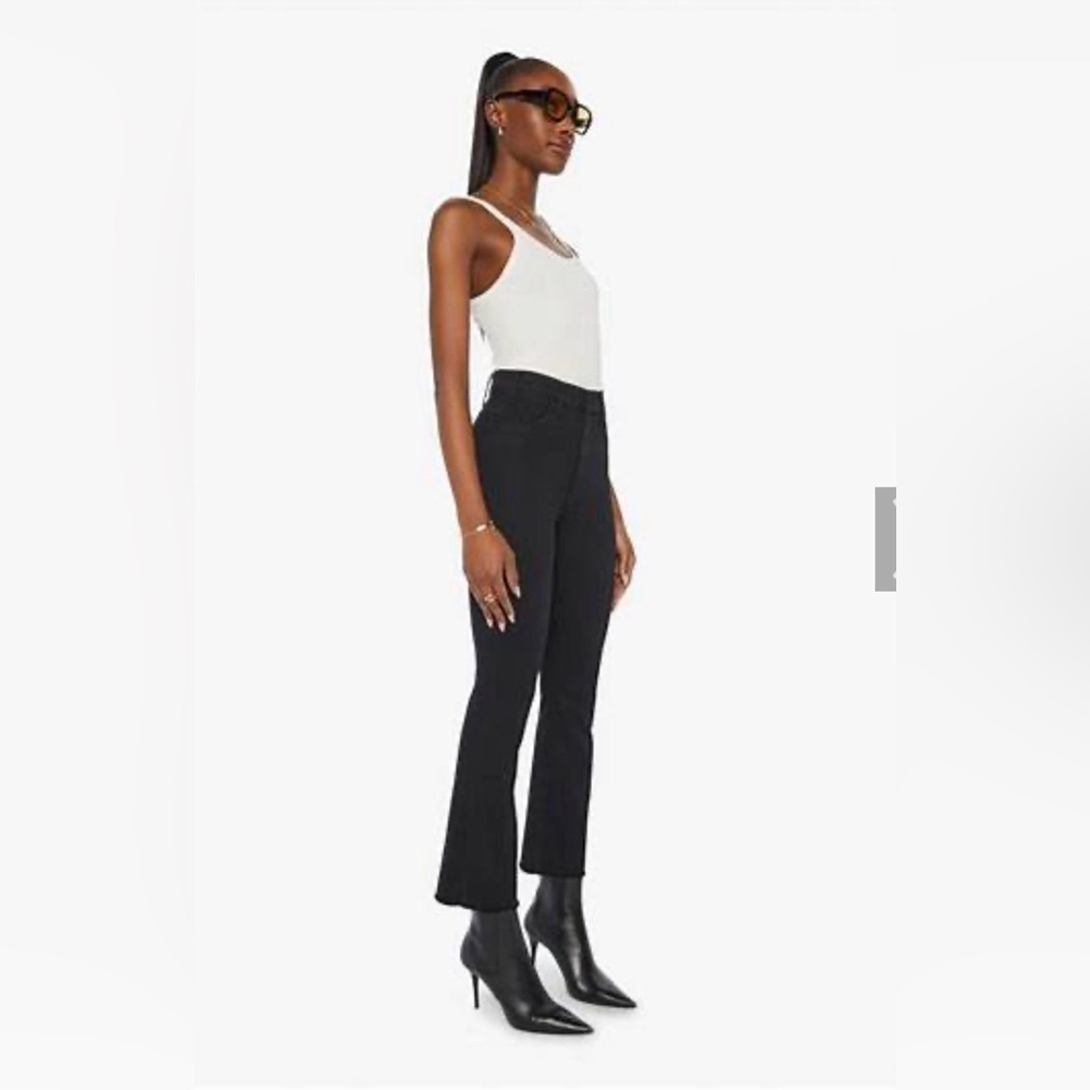 MOTHER women’s black The Hustler Ankle Fray Not Guilty size 30 jeans high rise